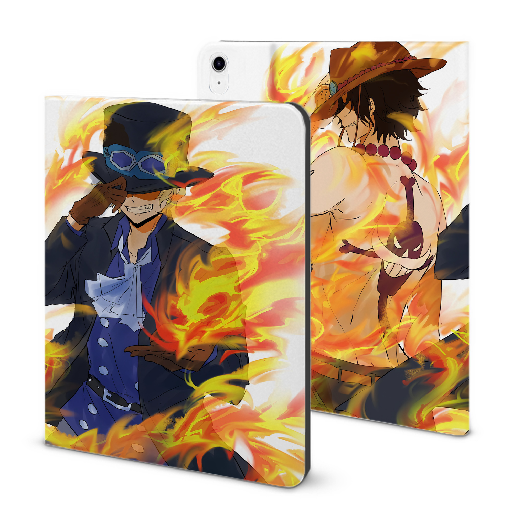 （画像用） ワンピース ONE PIECE IPad ケース ブック型 PUレザー TPU 耐衝撃 軽量 薄型 ペン収納なし 全面保護 IPad 各モデル対応
